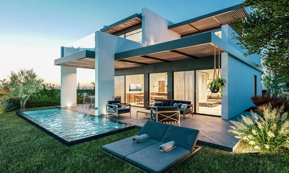 New on the market! 8 modern luxury villas, frontline golf, on the New Golden Mile between Marbella and Estepona 60517