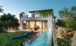 New on the market! 8 modern luxury villas, frontline golf, on the New Golden Mile between Marbella and Estepona 60525 