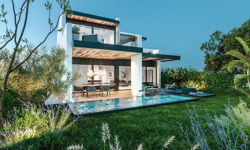 New on the market! 8 modern luxury villas, frontline golf, on the New Golden Mile between Marbella and Estepona 60539