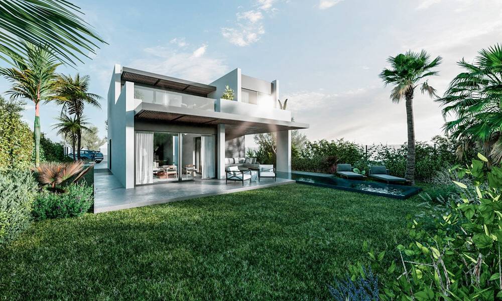 New on the market! 8 modern luxury villas, frontline golf, on the New Golden Mile between Marbella and Estepona 60547