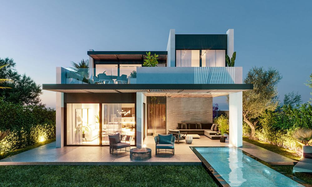 New on the market! 8 modern luxury villas, frontline golf, on the New Golden Mile between Marbella and Estepona 60550