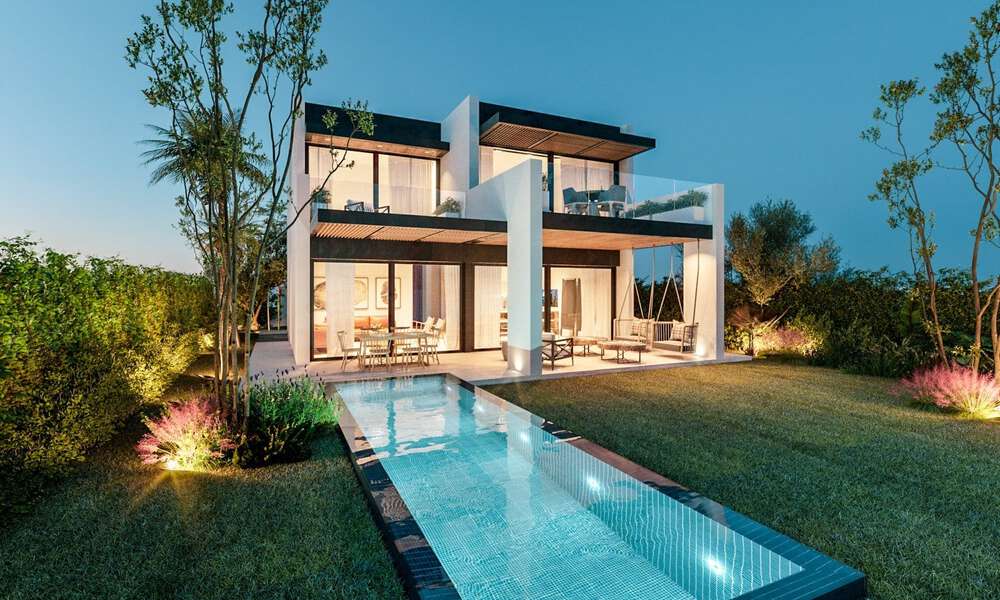 New on the market! 8 modern luxury villas, frontline golf, on the New Golden Mile between Marbella and Estepona 60559