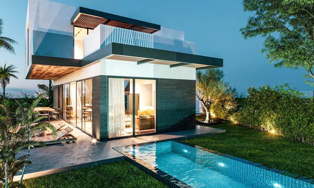 New on the market! 8 modern luxury villas, frontline golf, on the New Golden Mile between Marbella and Estepona 60570