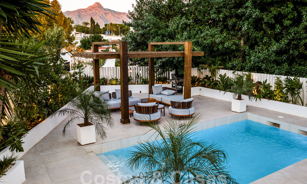 Modern renovated Mediterranean villa with fashionable interior design for sale within walking distance of Puerto Banus, Marbella 60740
