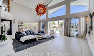 Modern luxury villa for sale looking at the golf in Nueva Andalucia, Marbella 60827 