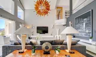 Modern luxury villa for sale looking at the golf in Nueva Andalucia, Marbella 60830 