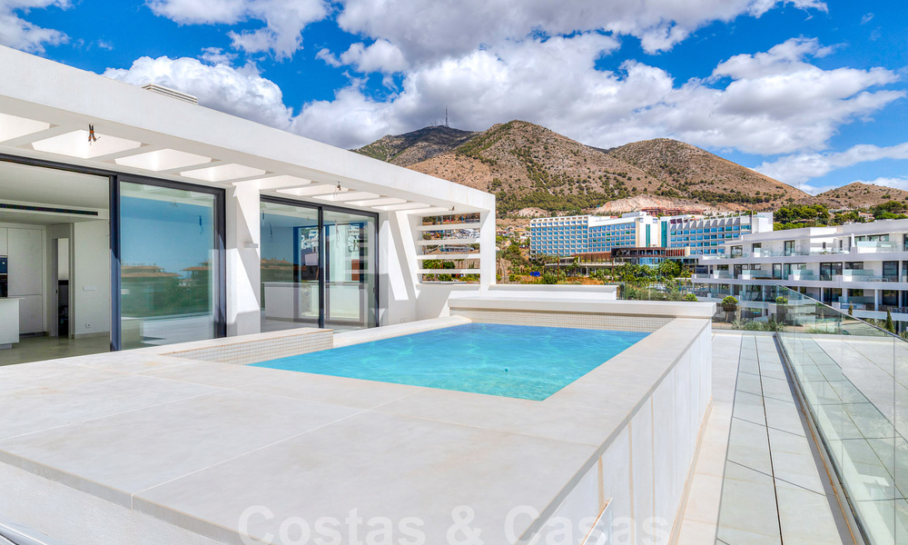 Bargain! Modern penthouse with sea views and private pool for sale in an innovative lifestyle complex in Benalmadena, Costa del Sol 60920