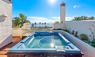 Spacious penthouse for sale in gated beach complex with undisturbed sea views on the New Golden Mile, Marbella - Estepona 61429 