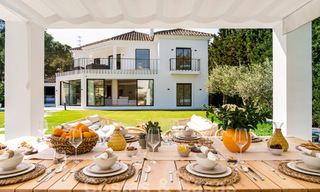 Luxury villa with modern-Mediterranean design for sale in a popular golf area in Nueva Andalucia, Marbella 61678 