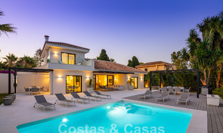 Modern, Mediterranean luxury villa for sale in a sought-after beach urbanisation in San Pedro, Marbella 62072 