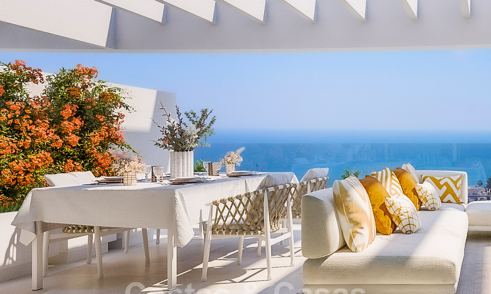 New high-end apartments in luxury resort for sale with Mediterranean views in Mijas Costa 62378