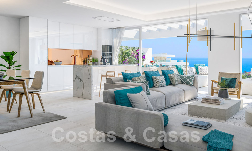 New high-end apartments in luxury resort for sale with Mediterranean views in Mijas Costa 62380