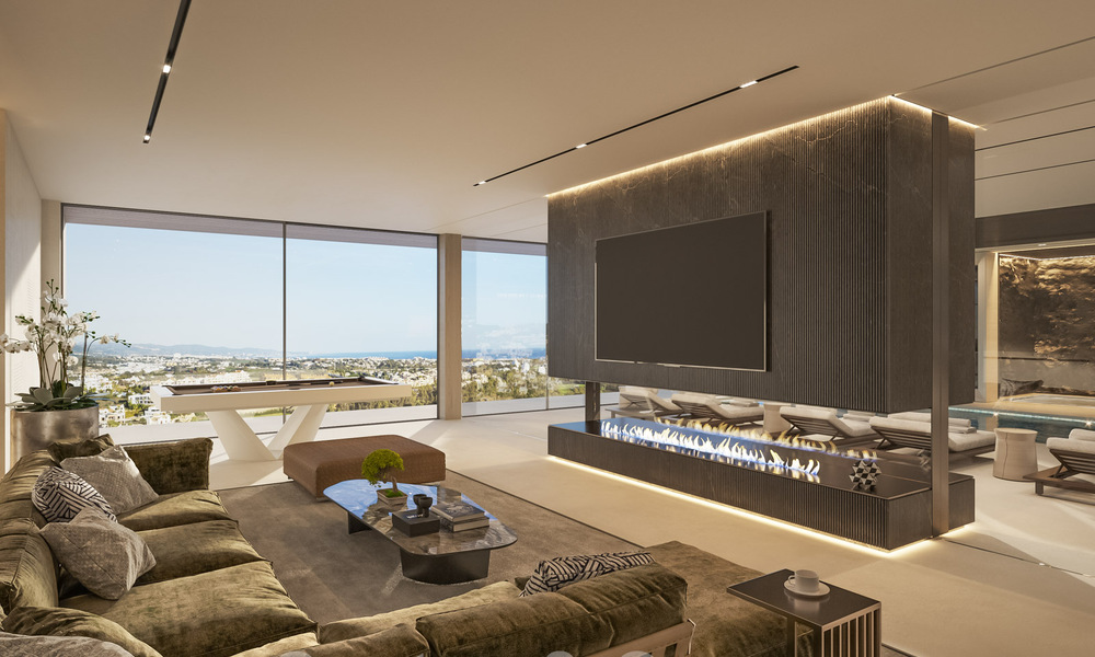 Plot + project for a luxury villa with futuristic design and breathtaking sea views for sale in El Madroñal, Benahavis - Marbella 62388