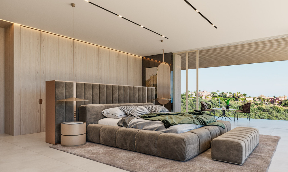 Plot + project for a luxury villa with futuristic design and breathtaking sea views for sale in El Madroñal, Benahavis - Marbella 62390