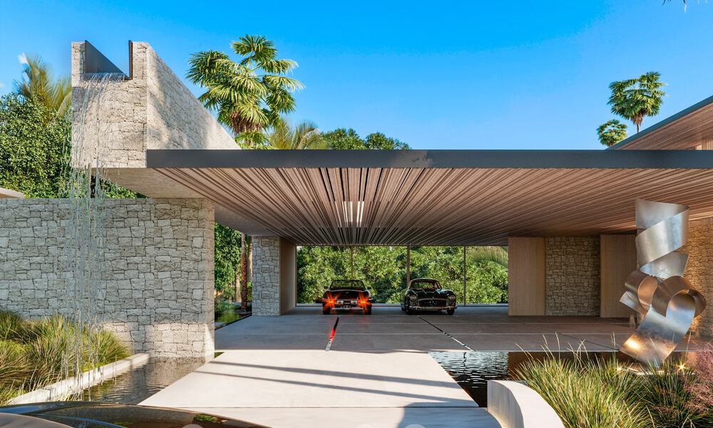 Plot + project for a luxury villa with futuristic design and breathtaking sea views for sale in El Madroñal, Benahavis - Marbella 62404