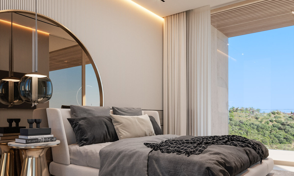 Plot + project for a luxury villa with futuristic design and breathtaking sea views for sale in El Madroñal, Benahavis - Marbella 62405