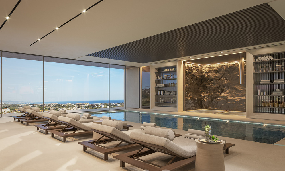 Plot + project for a luxury villa with futuristic design and breathtaking sea views for sale in El Madroñal, Benahavis - Marbella 62412