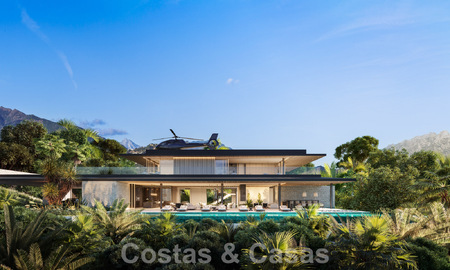Plot + project for a luxury villa with futuristic design and breathtaking sea views for sale in El Madroñal, Benahavis - Marbella 62413