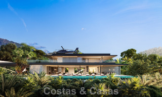 Plot + project for a luxury villa with futuristic design and breathtaking sea views for sale in El Madroñal, Benahavis - Marbella 62413 