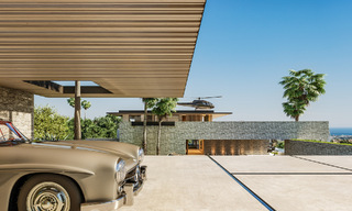 Plot + project for a luxury villa with futuristic design and breathtaking sea views for sale in El Madroñal, Benahavis - Marbella 62431 