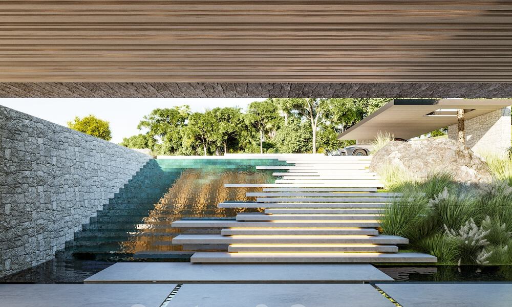 Plot + project for a luxury villa with futuristic design and breathtaking sea views for sale in El Madroñal, Benahavis - Marbella 62433