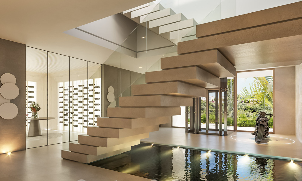 Plot + project for a luxury villa with futuristic design and breathtaking sea views for sale in El Madroñal, Benahavis - Marbella 62434