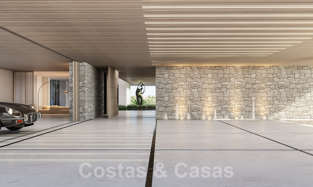 Plot + project for a luxury villa with futuristic design and breathtaking sea views for sale in El Madroñal, Benahavis - Marbella 62438