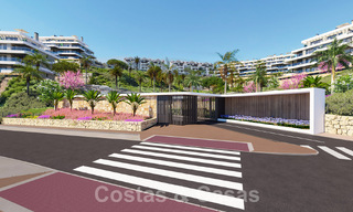 Modern new build apartments for sale with sea views and a stone's throw from golf course in Mijas, Costa del Sol 62573 