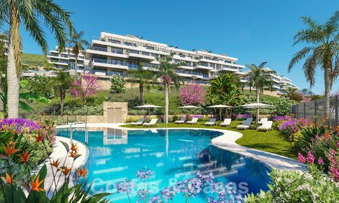 Modern new build apartments for sale with sea views and a stone's throw from golf course in Mijas, Costa del Sol 62576