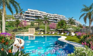 Modern new build apartments for sale with sea views and a stone's throw from golf course in Mijas, Costa del Sol 62576 