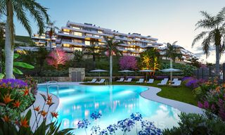 Modern new build apartments for sale with sea views and a stone's throw from golf course in Mijas, Costa del Sol 62577 