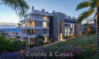 Modern new build apartments for sale with sea views and a stone's throw from golf course in Mijas, Costa del Sol 62581 