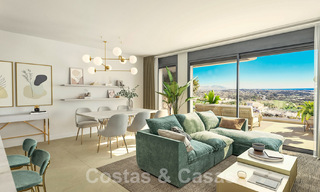 Modern new build apartments for sale with sea views and a stone's throw from golf course in Mijas, Costa del Sol 62582 