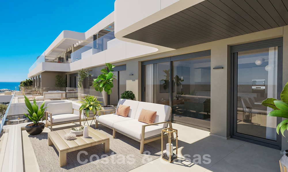 Modern new build apartments for sale with sea views and a stone's throw from golf course in Mijas, Costa del Sol 62584