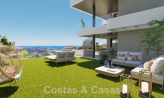 Modern new build apartments for sale with sea views and a stone's throw from golf course in Mijas, Costa del Sol 62587 