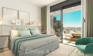 Modern new build apartments for sale with sea views and a stone's throw from golf course in Mijas, Costa del Sol 62591 