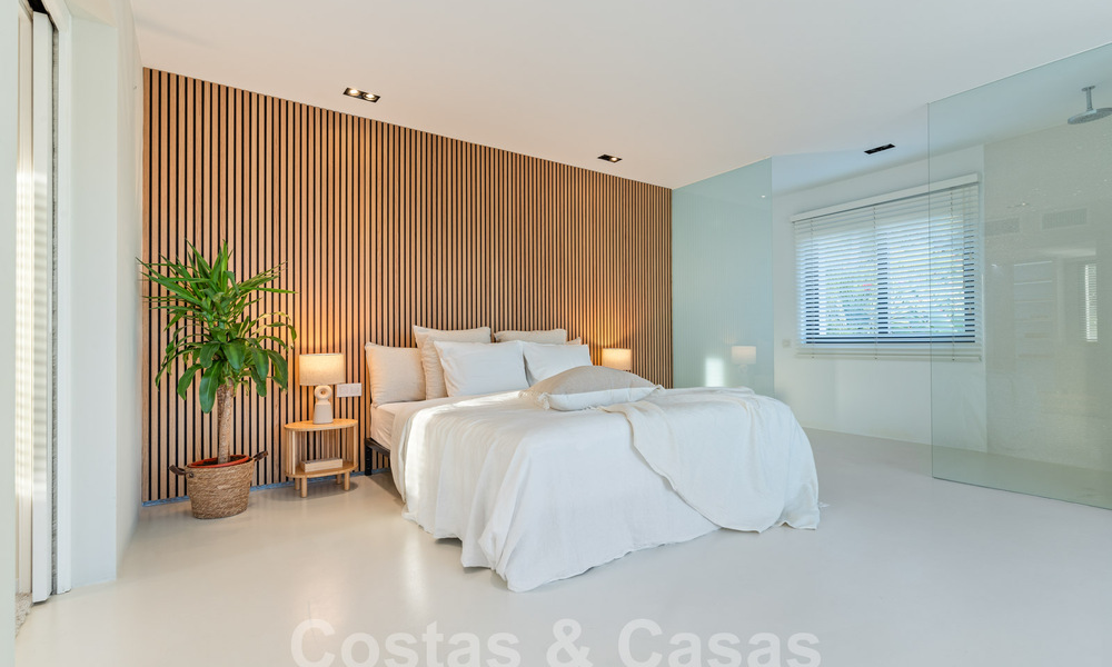 Modern luxury villa for sale with contemporary Mediterranean architecture located in Nueva Andalucia's golf valley, Marbella 63016