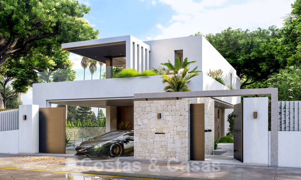 Superior luxury villa under construction for sale, frontline golf position in privileged area of East Marbella 62976