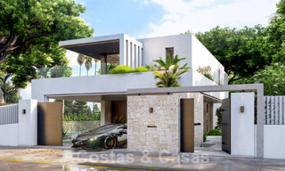 Superior luxury villa under construction for sale, frontline golf position in privileged area of East Marbella 62976 