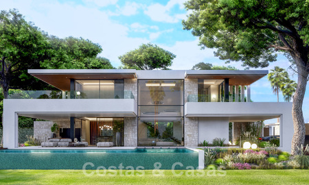 Superior luxury villa under construction for sale, frontline golf position in privileged area of East Marbella 62980