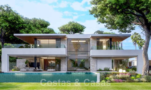 Superior luxury villa under construction for sale, frontline golf position in privileged area of East Marbella 62980