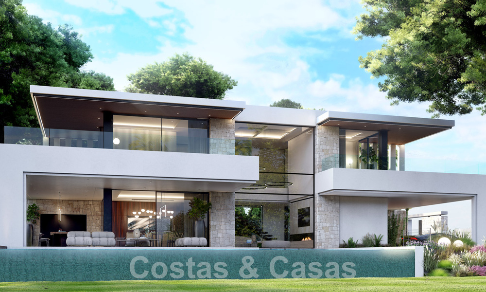 Superior luxury villa under construction for sale, frontline golf position in privileged area of East Marbella 62981