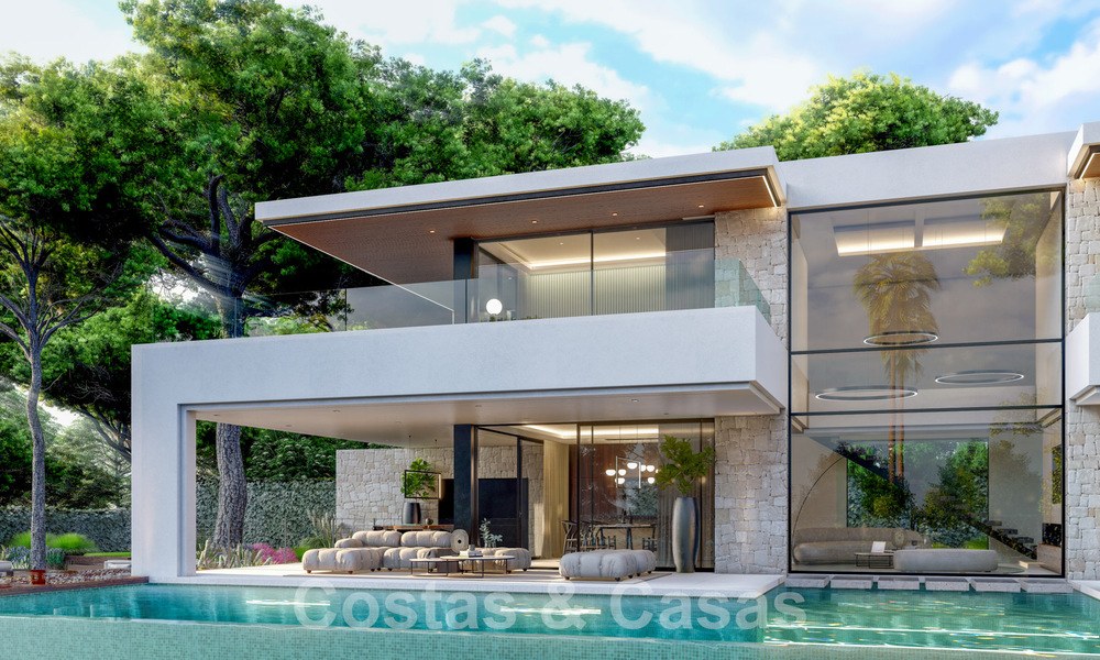 Superior luxury villa under construction for sale, frontline golf position in privileged area of East Marbella 62982