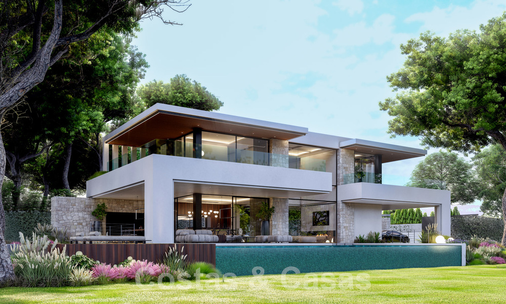 Superior luxury villa under construction for sale, frontline golf position in privileged area of East Marbella 62983
