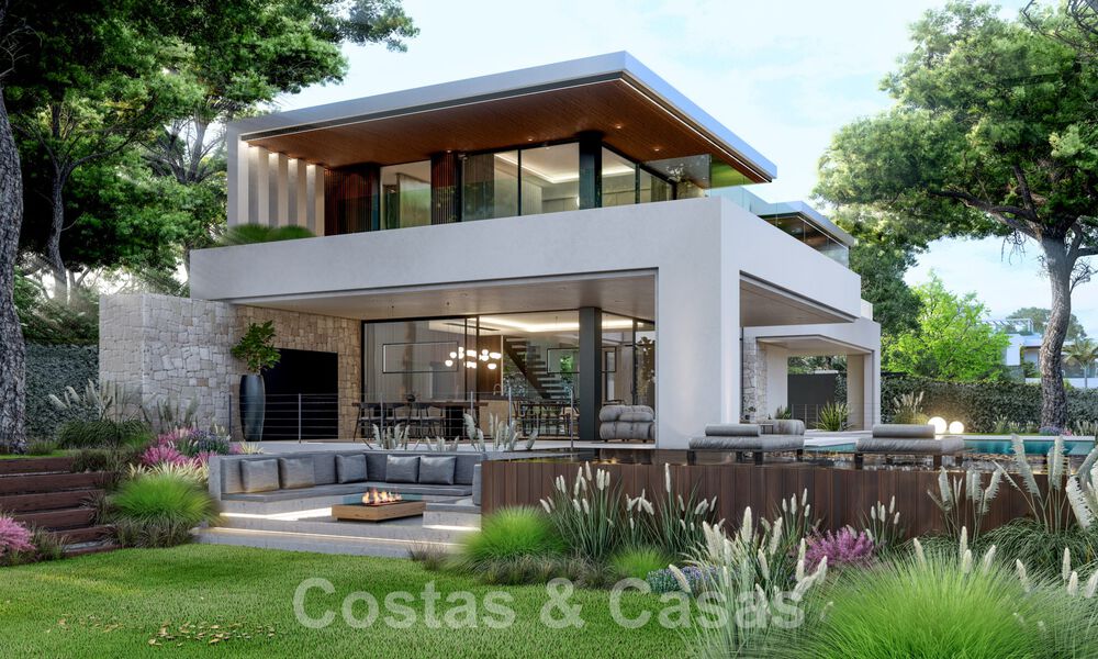 Superior luxury villa under construction for sale, frontline golf position in privileged area of East Marbella 62986