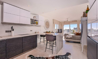 Modern apartment with spacious terrace for sale with sea views and close to golf courses in gated community in La Quinta, Marbella - Benahavis 62969 