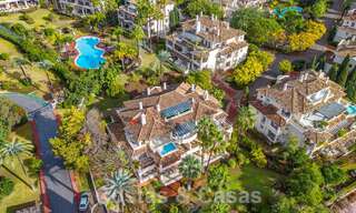 Spacious, luxury 4-bedroom penthouse for sale in frontline golf complex in Nueva Andalucia, Marbella 63054 