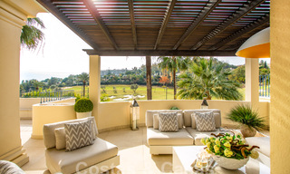 Spacious, luxury 4-bedroom penthouse for sale in frontline golf complex in Nueva Andalucia, Marbella 63063 