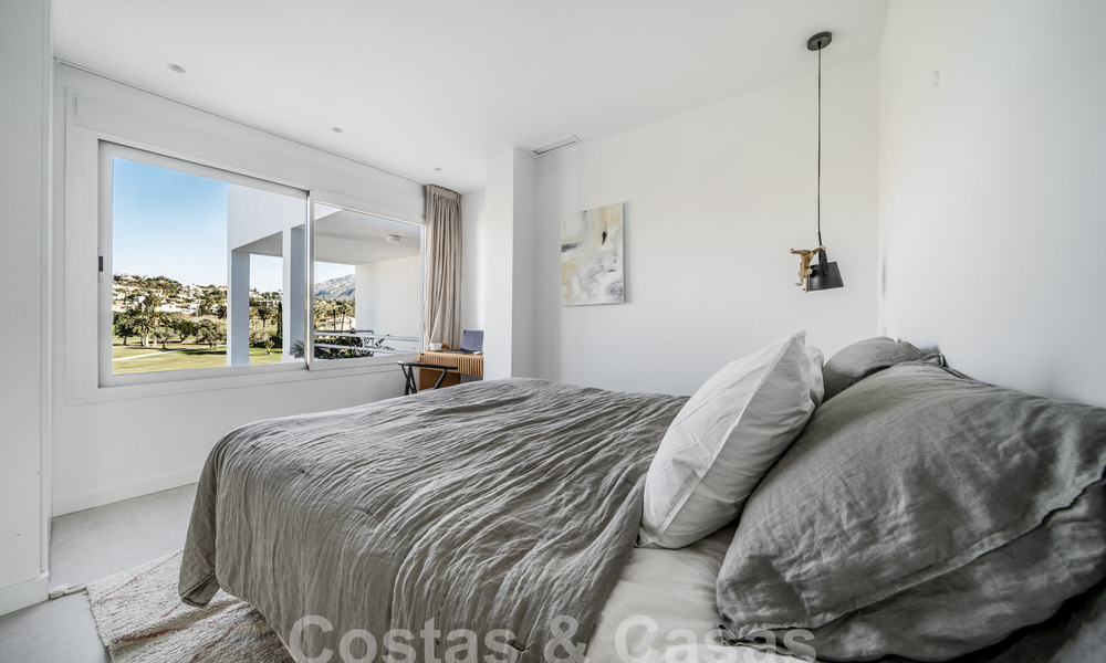 Luxurious duplex penthouse with contemporary interior for sale, frontline golf in Nueva Andalucia's golf valley, Marbella 63307