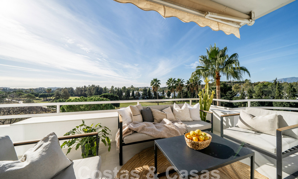 Luxurious duplex penthouse with contemporary interior for sale, frontline golf in Nueva Andalucia's golf valley, Marbella 63336